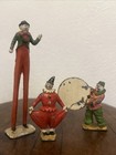 Three Charbens Lead Circus Clown Figures
