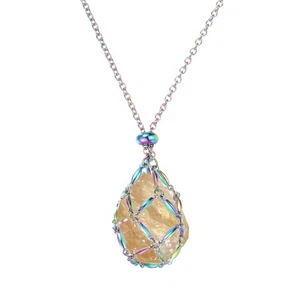 Collana Porta Cristalli, Collane Gabbia Cristallo Lunghezza 2,4 Pollici Colorate - Foto 1 di 6