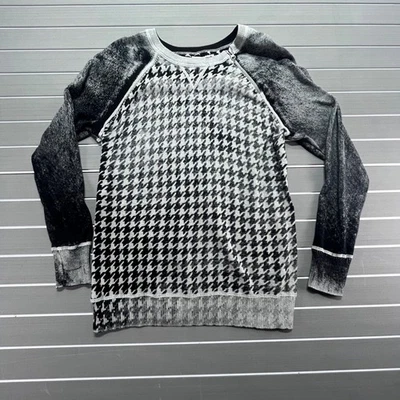 Suéter Pullover con Cremallera Raglán Ombre Pata de Gallo Tallado con Volantes para Mujer M Foto 1 de 4