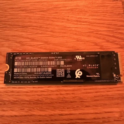 8TB Western Digital WD BLACK SN850X PCIe Gen4 NVMe M.2 SSD - Image 1 of 2