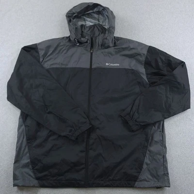Chaqueta Columbia Para Hombre Mediana Negra Gris Glennaker Lake Embalable Impermeable Con Capucha Foto 1 de 4
