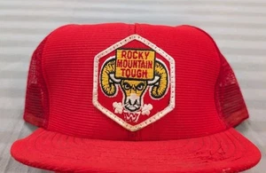 Vintage 70s Rocky Mountain Tough Trucker Hat W Patch Semco Made in USA - Picture 1 of 6