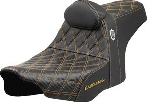Saddlemen SDC Pro Series Gripper Black Seat w/Gold Lattice Stitch (SC82307DB7) - Picture 1 of 1