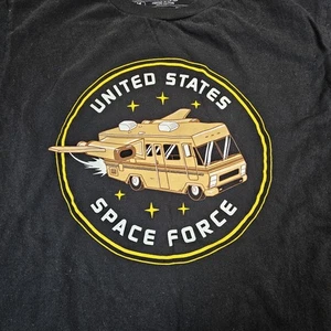 Spaceballs Headline Shirts United States Space Force RV Parody Tee Black Size M - Picture 1 of 8