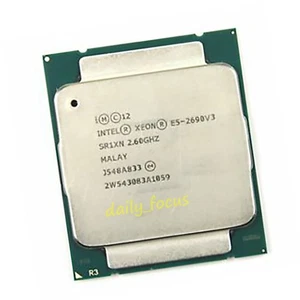 Intel Xeon E5-2690 v3 2.6 GHz LGA2011-3 12 cores 24 t SR1XN CPU Processor 30 MB - Afbeelding 1 van 4