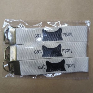 Cat Mom Keychain Wristlet Short Lanyard - Picture 1 of 7