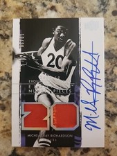 2009-10 UD Exquisite Collection Number Pieces Michael Ray Richardson Auto /20