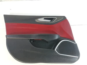 2017-2021 ALFA ROMEO GIULIA FRONT LEFT INTERIOR DOOR PANEL OEM BLACK RED - Picture 1 of 13