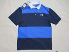 Under Armour Playoff Polo Golf Striped Blue - Size Large
