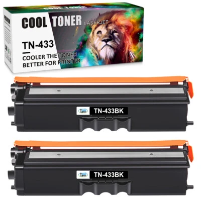 2x Toner Compatible With Brother TN433 TN433BK HL-L8360CDW MFC-L8900cdw L8610CDW - Image 1 of 4
