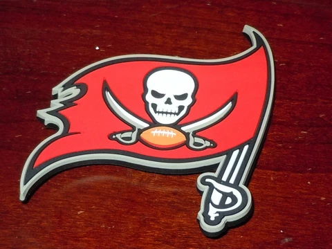 TAMPA BAY BUCCANEERS Vtg Large NFL RUBBER Football FRIDGE MAGNET Standings Board Cover