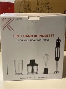 Mezclador de mano KOIOS licuadora de inmersión 12 velocidades 5 en 1 con espumador de batido - Imagen 1 de 4