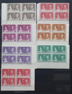 1937 CORONATION KGVI MINT CORNER BLOCKS OF FOUR - Picture 1 of 1