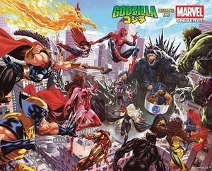 Godzilla Destroys the Marvel Universe #1 2025 Mark Brooks copertina una prevendita 7/16 - Foto 1 di 1