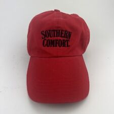 Southern Comfort Hat Red Strapback Adjustable Falcon Headwear Spellout Black OS