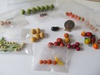 Vintage Fruit & Vegetables Veggie Lot Apples + Some Artisan Dollhouse Miniature