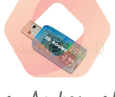 CM108 Chipset USB 2.0 to 3D AUDIO SOUND CARD ADAPTER VIRTUAL 5.1 CH Sound Track - Image 1 of 4