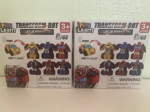 Transform-Bot Play Learn Fighter Roboter Set 2 Formen 3 Alter 6tlg. Auto zu Roboter Neu - Bild 1 von 8
