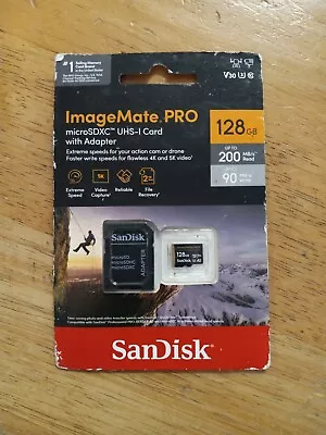 SanDisk 128GB ImageMate Pro microSDXC UHS-I Memory Card (SDSQXCD-128G-AWCJA - Image 1 of 2