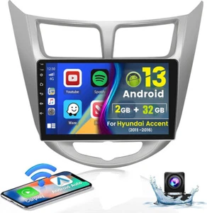 Android 13 Car Stereo Radio Carplay For Hyundai Accent Verna Solaris 2011-2019 - Picture 1 of 15