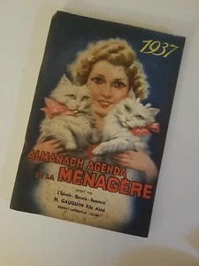 1937 Vintage French Almanac 6x8.5 160 pg Ephemera for Junk Journal Mixed Media - Picture 1 of 14