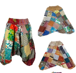 10 Stck. indische Afgani Hippie Baggy Alibaba Baumwolle Yoga Tanz Patchwork Haremshose - Bild 1 von 4