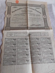 Vintage Aktienzertifikat Aktien Anleihen Aktionen Gleboff Grosny Petroleum Co 1919 - Bild 1 von 4