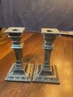 Neat Ornate Pair Silver plate Candlesticks