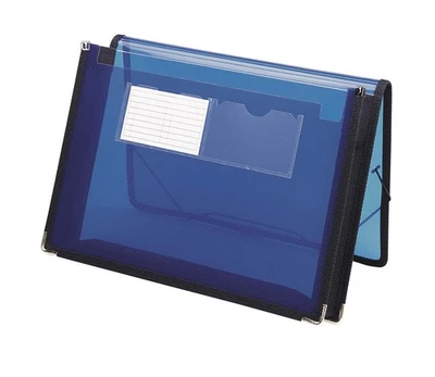 Smead Poly Expanding File Wallet Letter Size Blue Flap Closure 200 Sheets Cap... - Image 1 of 2