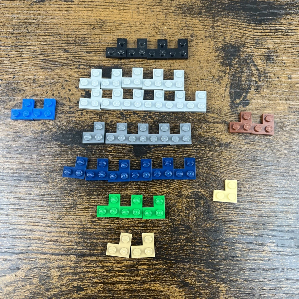 36 Piece Genuine LEGO 1x2x2  Multicolor Lot - Blue/Gray/Brown/Green/Teal - Image 1 of 4