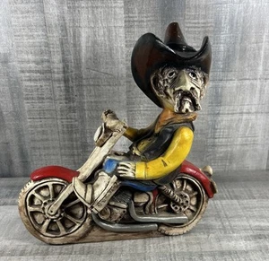 Vintage Motorrad Home Deco SHADE TREE CREATIONS BILL THE BIKER HANDCRAFTED USA - Bild 1 von 7