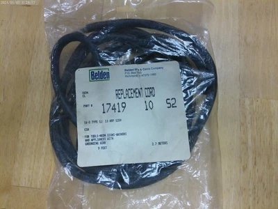 CABLE DE ALIMENTACIÓN BELDEN 17419-10-S2 16/3 TIPO SJ 9 FT PVC NEMA 5-15P A EXTREMO DESNUDO, NUEVO EN STOCK Foto 1 de 4