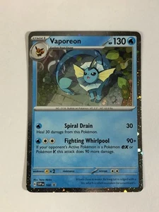Pokemon TCG Promo SVP 168 Cosmos Holographic Vaporeon w Swirl Near Mint. - Picture 1 of 4