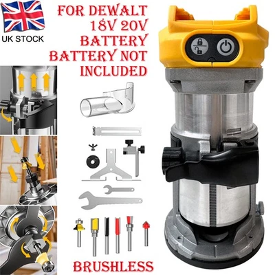 Cordless brushless Compact Router for DeWalt 18V 20V Battery for Woodworking - Image 1 of 4