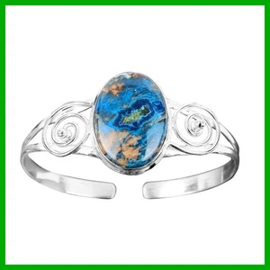 Sisters Day Deal 925 Silver Quantum Quattro Gemstone Wife Gift Bangle Jewelry - Picture 1 of 7