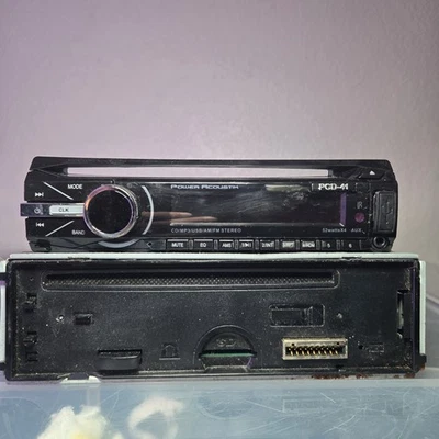 Power Acoustik PCD-41 Car Radio MP3 SD USB Aux Input Detachable Face Stereo - Image 1 of 4