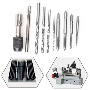 M3-M6 Machine Screw Metric Tap Reamer T-Handle Wrench Twist Drill Bit Kit Set - Picture 1 of 11