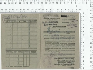 Ausweis Dokument - Arbeitslosen-Meldekarte - Berlin 1949 - Picture 1 of 2