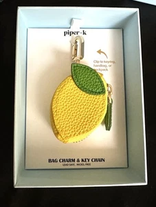 Piper. K Lemon Bag Charm/ Keychain/ Pouch Boxed - Picture 1 of 4