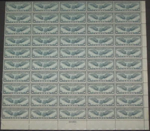 EE. UU. #C24 30¢ Globo Alado, Hoja Completa de 50, og, NH, - Imagen 1 de 1