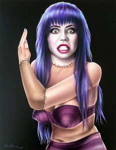 Frankenhooker 11x14 Original Painting Airbrush Classic Horror Comedy - Picture 1 of 7