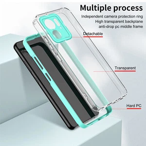 For Motorola Edge 40, Luxury Shockproof Hybrid Bumper Clear Crystal Cover Case - Picture 1 of 18