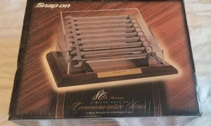 SNAP-ON TOOLS 80TH ANNIVERSARY COMMEMORATIVE 9 PIECE WRENCH SET #80WRSETX - Picture 1 of 3