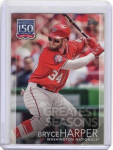 BRYCE HARPER - WASHINGTON NATIONALS - 2019 TOPPS GREATEST SEASONS INSERT - WHOA! - Picture 1 of 2