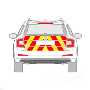 Skoda Octavia MK3 5E Estate 13-20 CHEVRON KIT FULL ENGINEERING GRADE REFLECTIVE - Picture 1 of 3