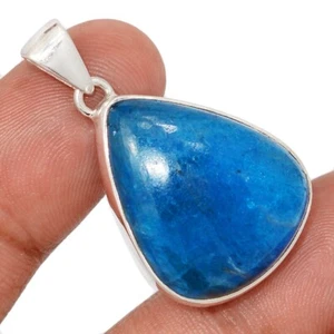 Natural Neon Blue Apatite 925 Sterling Silver Pendants Jewelry CP73895 - Picture 1 of 1