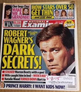 National Examiner Tabloid 6-8-15 Robert Wagner, Cher, Warren Beatty Natalie Wood - Picture 1 of 2