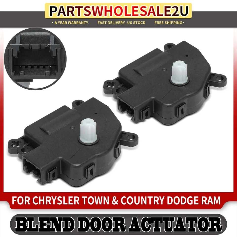 2x Actuador de puerta mezcla de HVAC para Ram C/V 12-15 VW Routan Dodge Charger Chrysler Foto 1 de 4