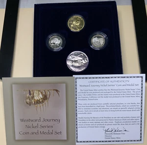 Juego de monedas y medallas Westward Journey Nickel Series 2005 con certificado de autenticidad OGP/USMINT - Imagen 1 de 6