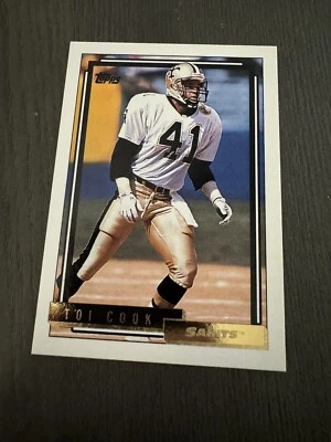 1992 Topps Gold #278 TOI COOK New Orleans Saints Football Card - Image 1 of 4